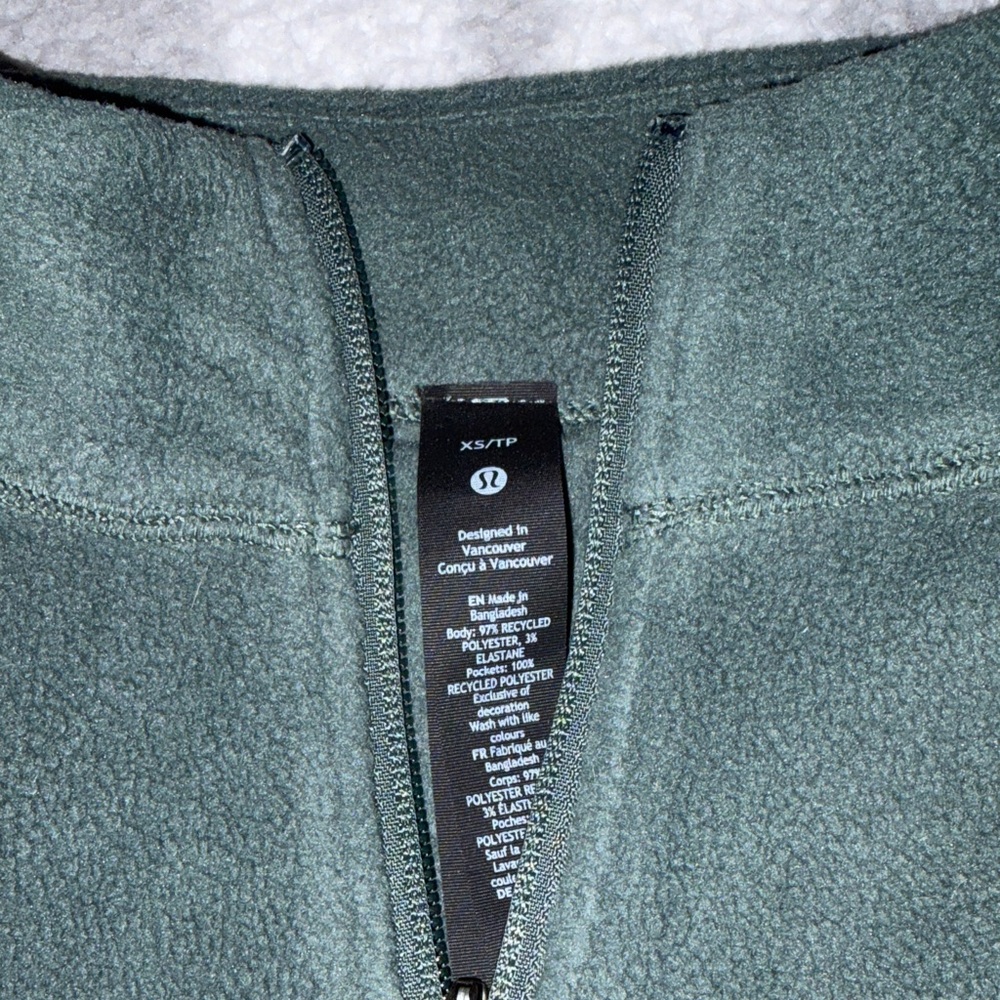 Lululemon Dark Green Half-Zip Sweater - Picture 2 of 4